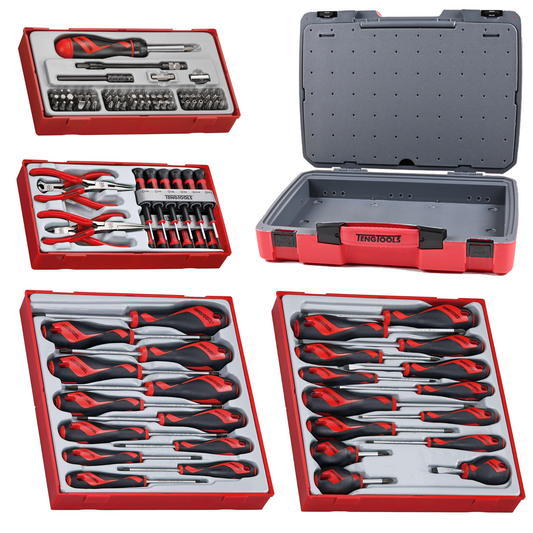 Teng Tools 116 Piece Flat, PH, PZ, TX & Mini Screwdriver & Bit Kit - TC-6T-27