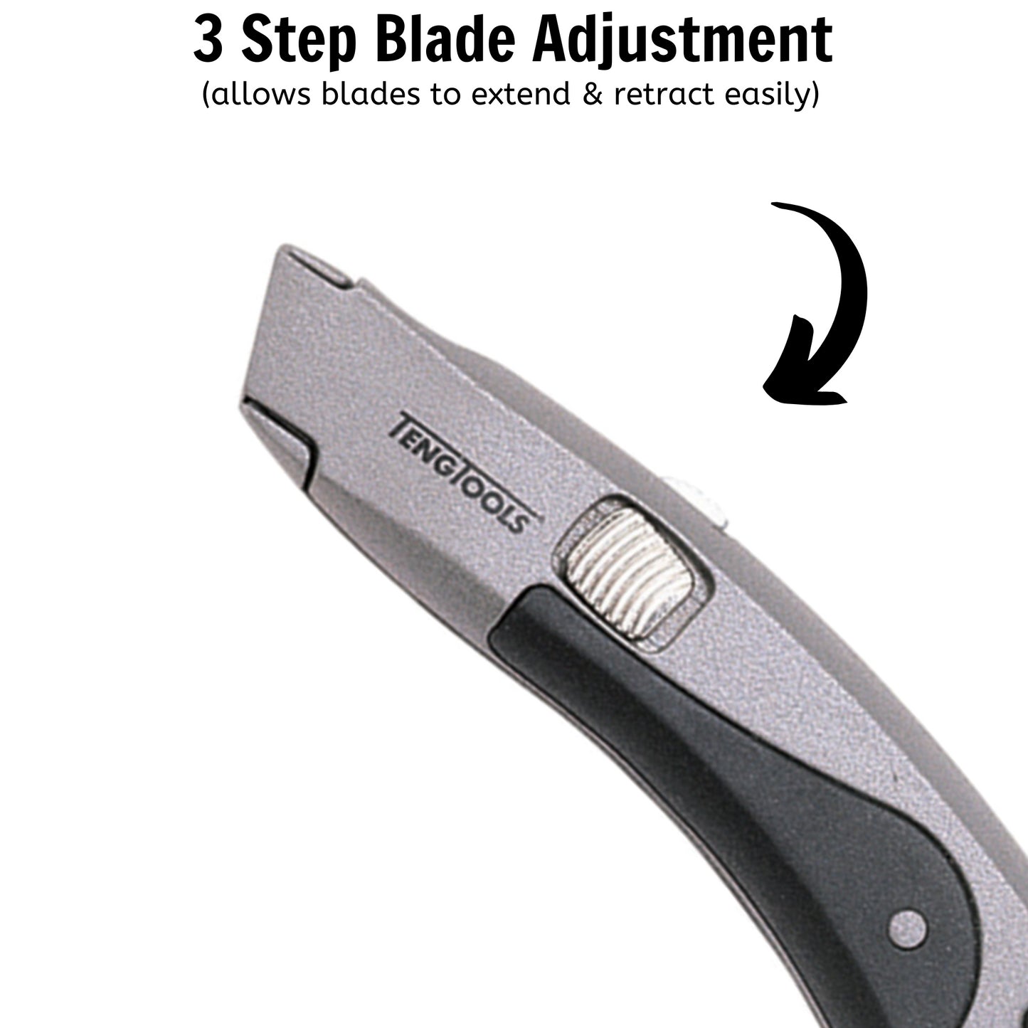 Teng Tools Couteau utilitaire antidérapant robuste avec lame rétractable – 710N