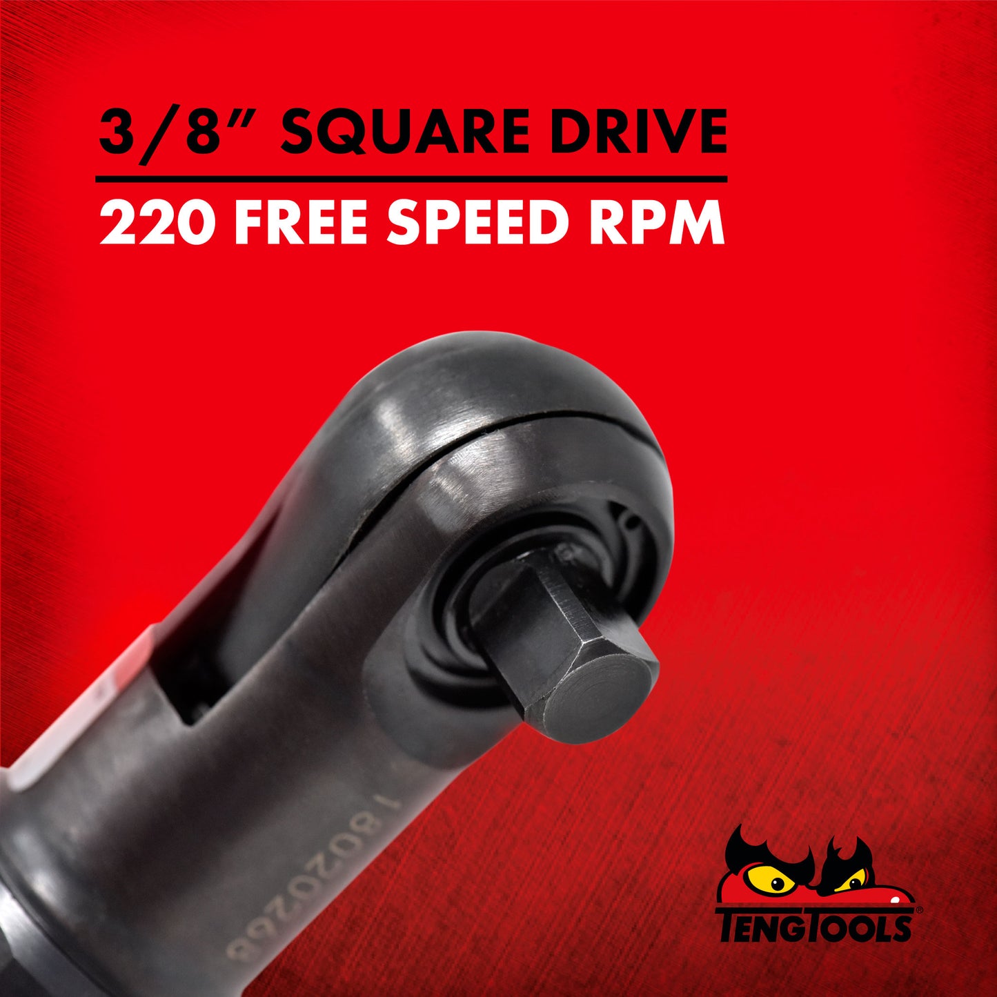 Teng Tools Clé à cliquet pneumatique avant et arrière à couple élevé à entraînement carré de 3/8 pouces - ARRM38