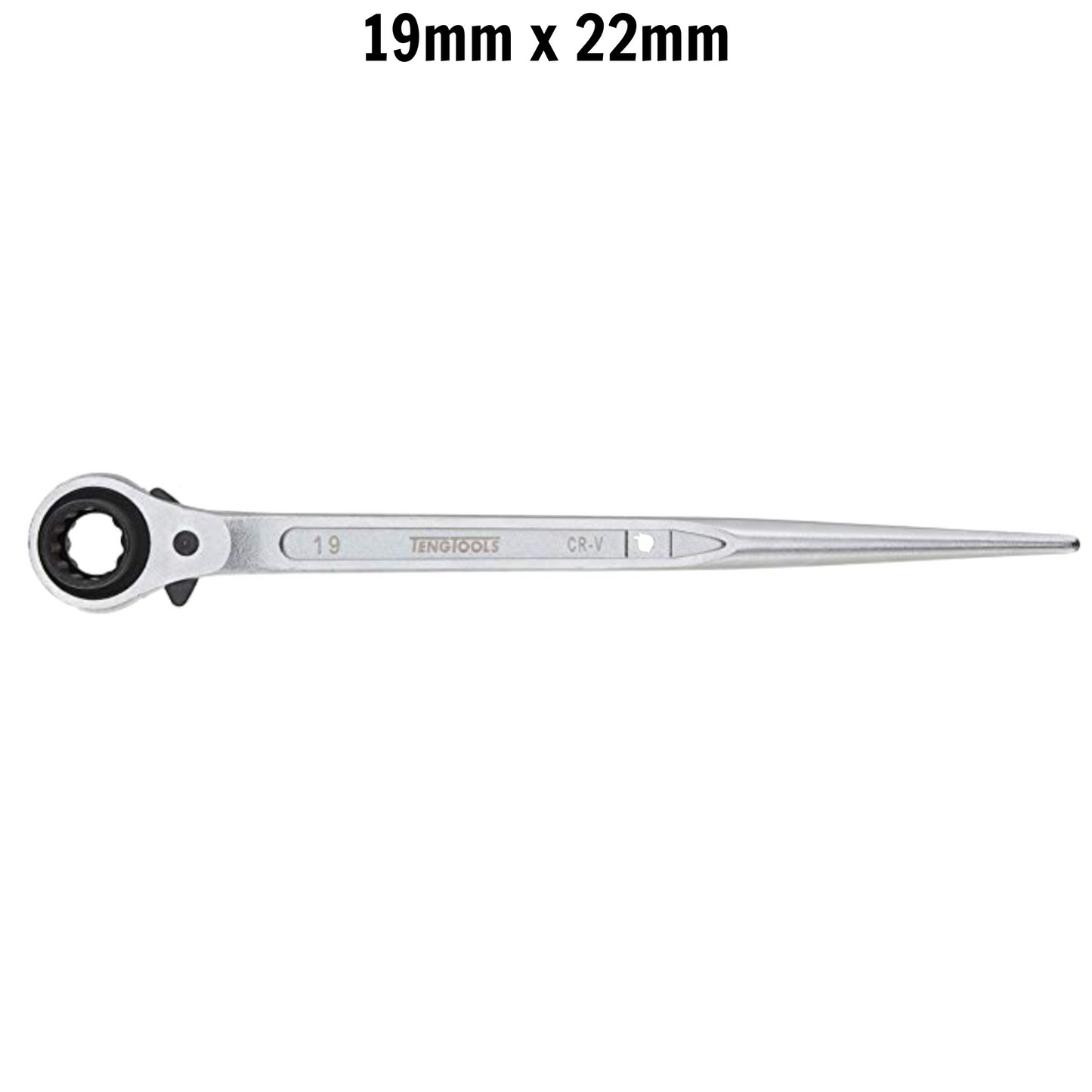 Teng Tools PGW1922 Clé à douille à cliquet Podger pour échafaudage 19 mm x 22 mm ou 3/4 x 7/8 12 pans