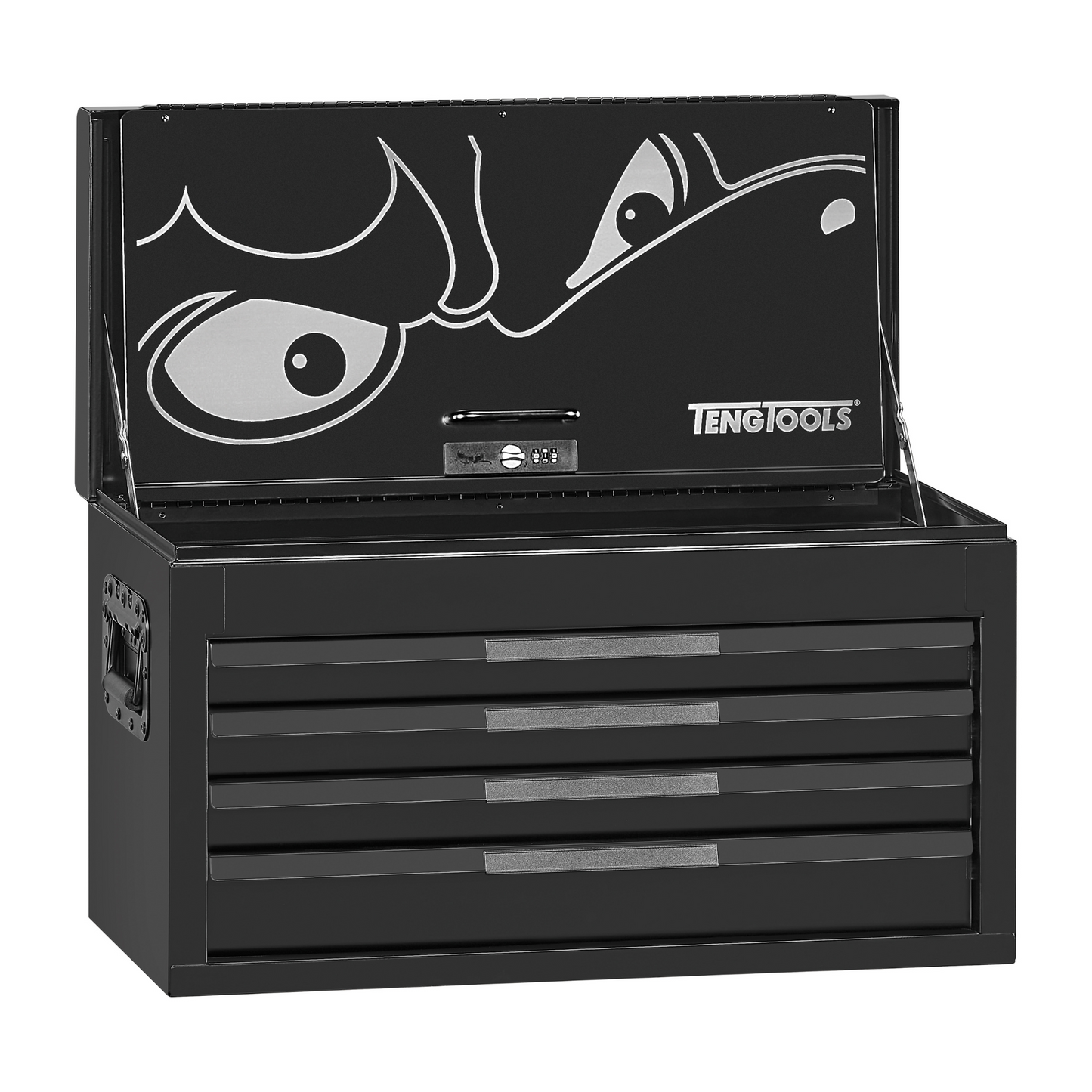 Teng Tools 26 Inch Wide 4 Drawer PRO35 Heavy Duty Black Top Box - TST26B4