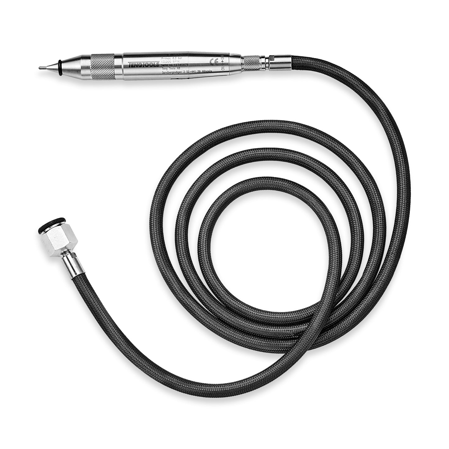 Teng Tools Stylo de gravure pneumatique en acier de précision à 360 degrés avec stylet en métal - AREP25