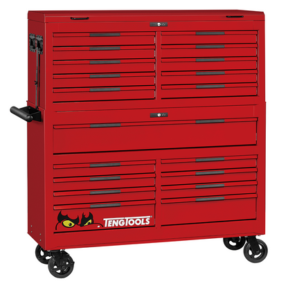 Teng Tools 53 Inch Wide PRO35 9 Drawer Roller Cabinet And 10 Drawer Top Box Bundle - TEN-O-TCW809N-KIT1