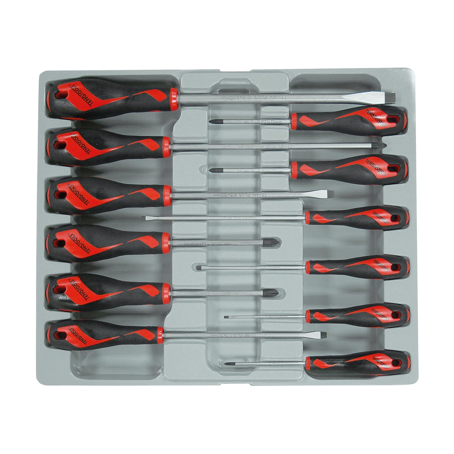 Teng Tools Jeu de 12 tournevis (plats, PH, PZ) - MD912N
