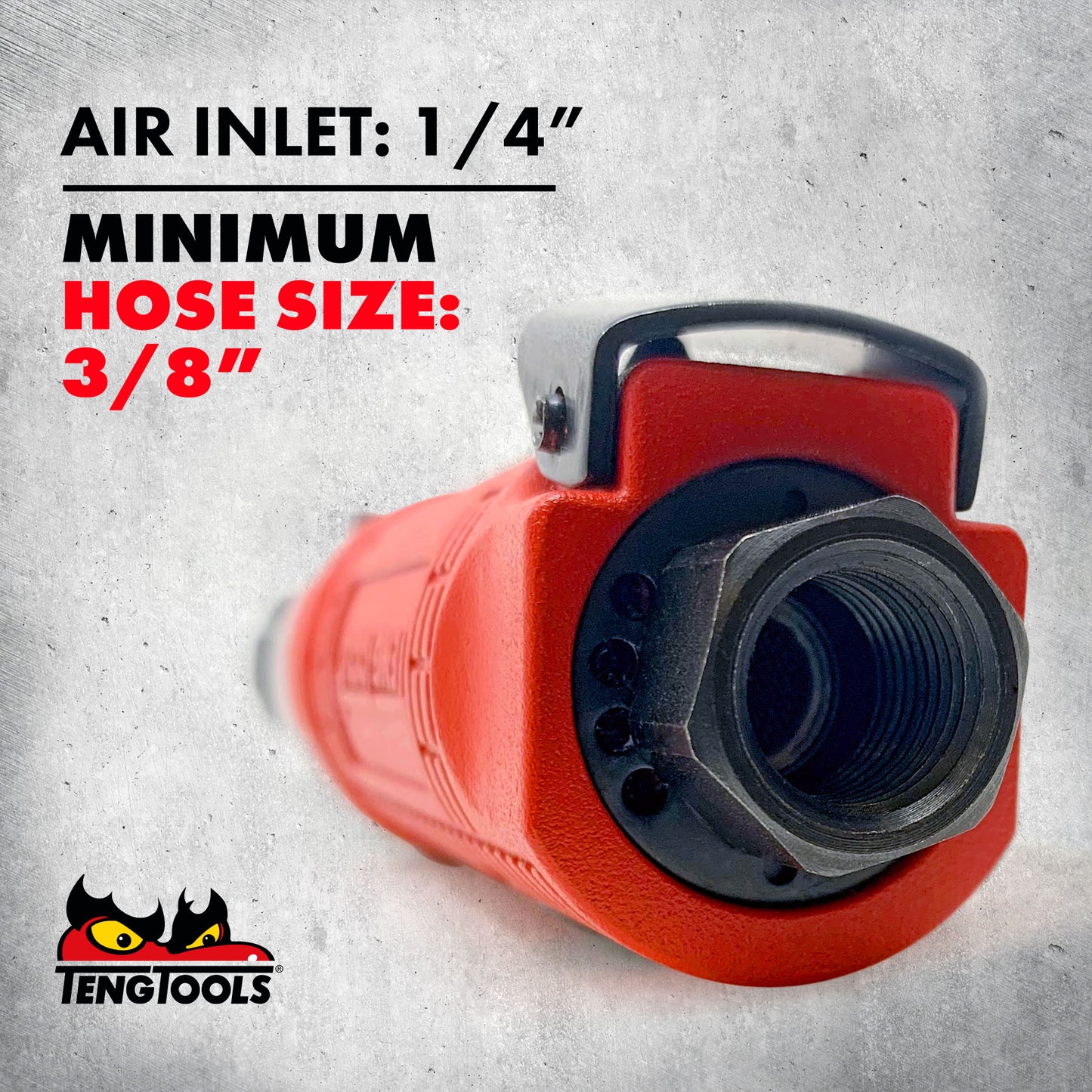 Teng Tools Clé à cliquet pneumatique avant et arrière à couple élevé à entraînement carré de 3/8 pouces - ARRM38