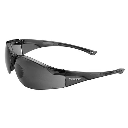 Teng Tools SG713G Lunettes de sécurité anti-buée et résistantes aux rayures inspirées du sport avec verres gris