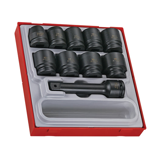 Teng Tools Juego de vasos de impacto métricos regulares de 6 puntos con accionamiento de 3/4 de pulgada, 16 piezas - TTD9416