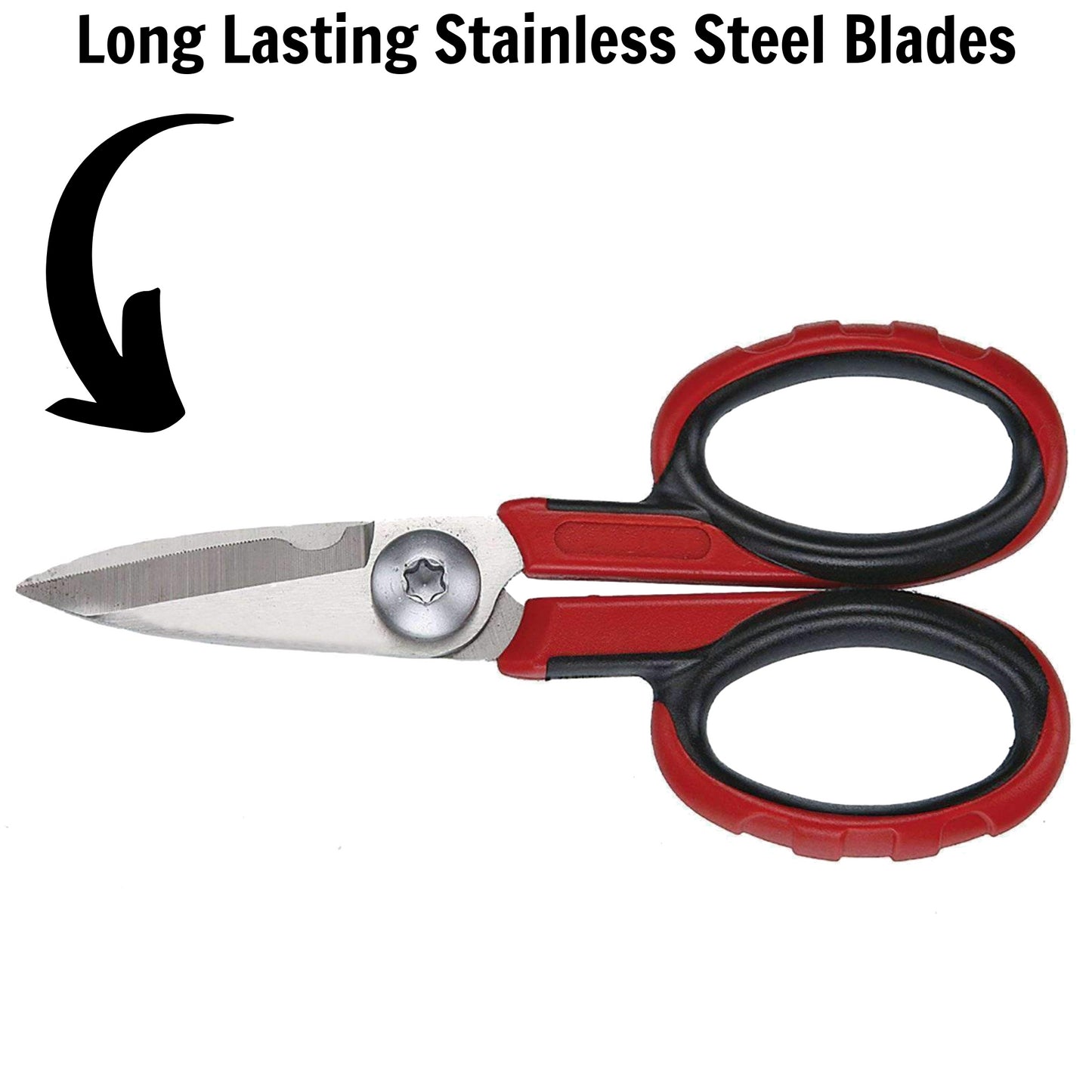 Teng Tools Ciseaux industriels professionnels robustes en acier inoxydable à haute teneur en carbone de 5,5 pouces - 497