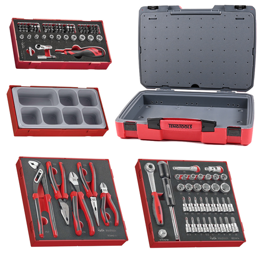 Teng Tools 119 Piece 3/8 Inch Drive Socket, Plier & Bit Foam Kit - TC-6T-5