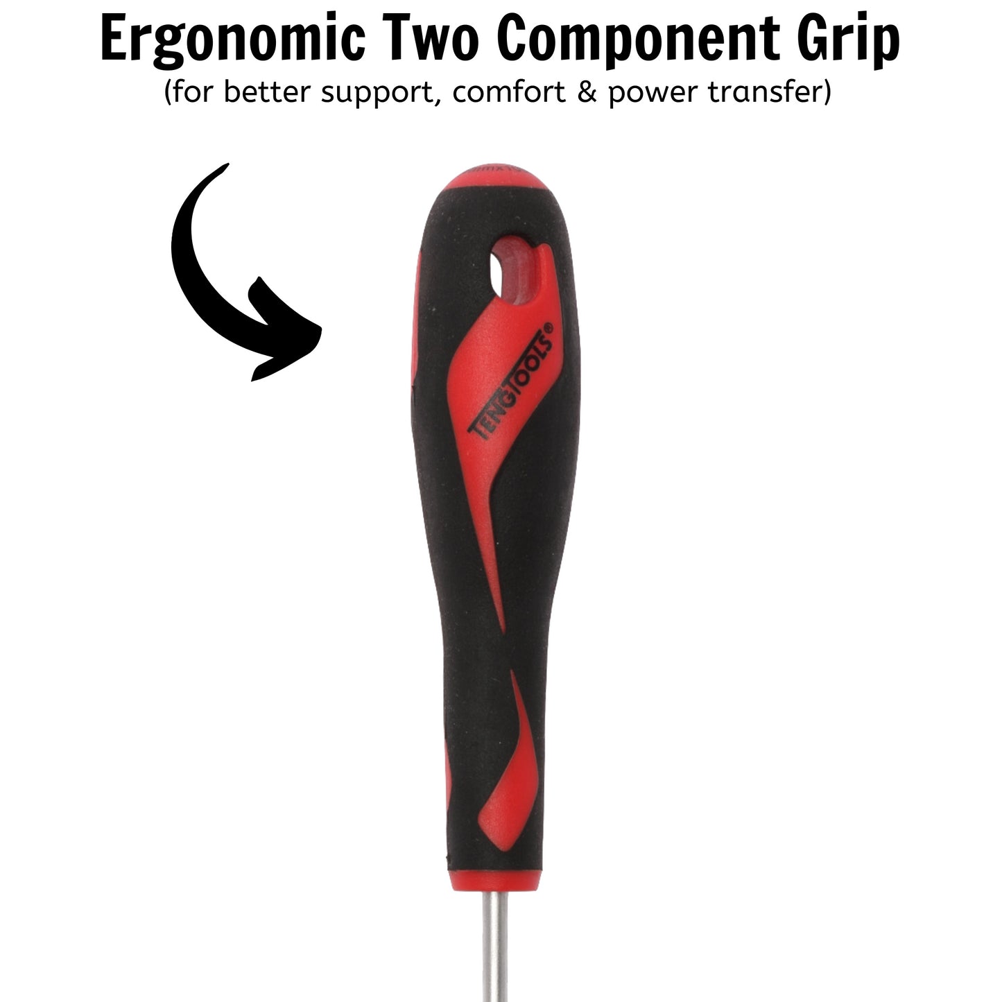 Teng Tools Tournevis à tête fendue de type plat de 3,5 mm / 9/64 pouces x 100 mm / 3,9 pouces de long - MD916N1