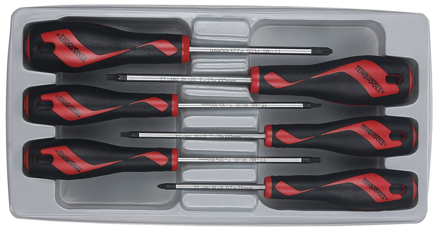 Teng Tools Jeu de 6 tournevis (PZ, TX) - MD906N2
