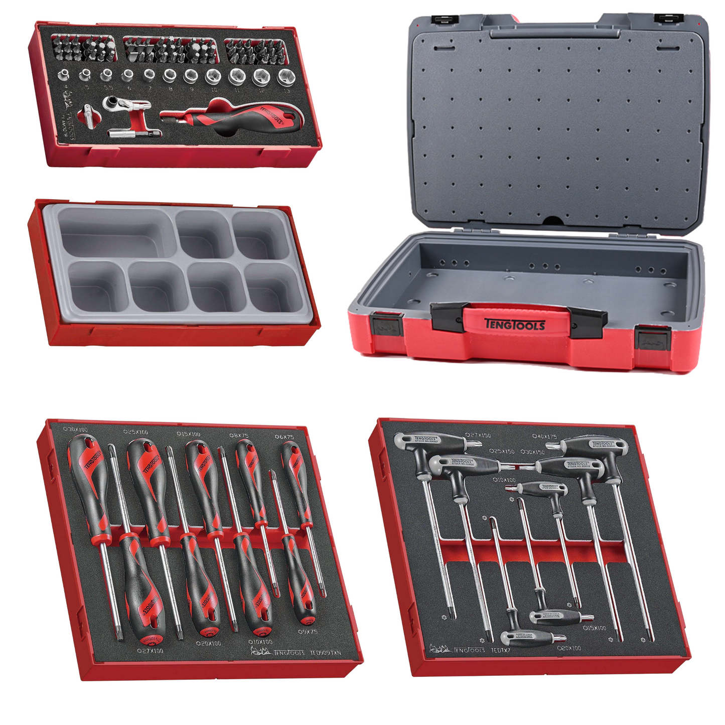 Teng Tools 94 Piece Torx Key, Torx Screwdriver & Bit Foam Kit - TC-6T-21