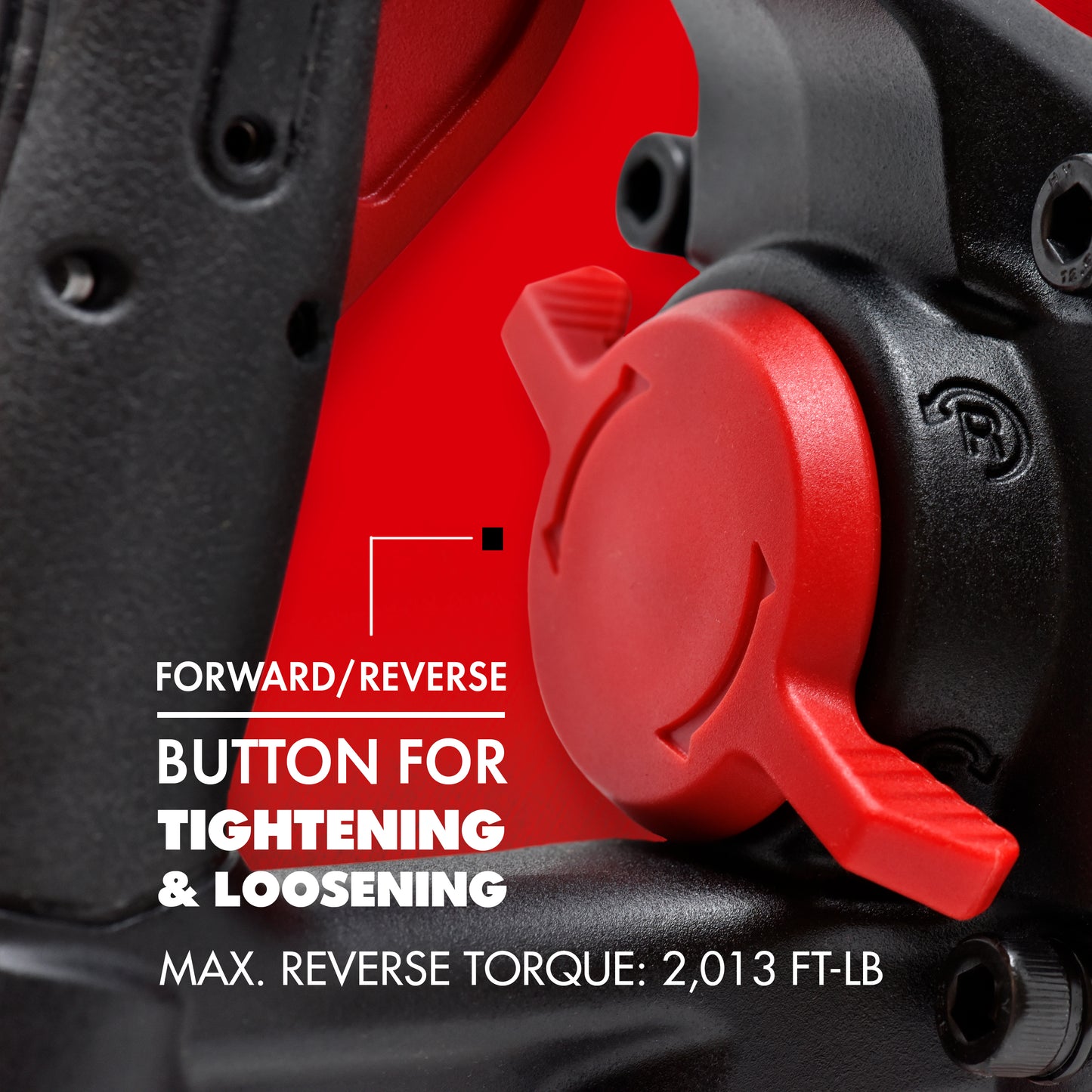 Teng Tools Clé à chocs pneumatique composite réversible robuste à entraînement carré de 1 pouce - ARWM11S