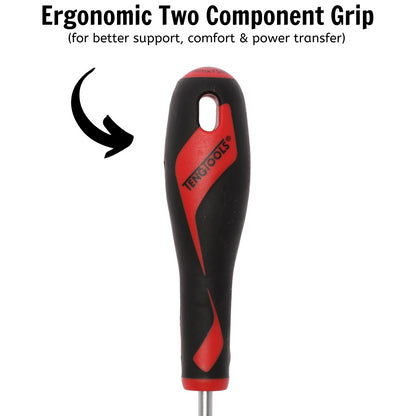 Teng Tools Tournevis à tête fendue de type plat de 5,5 mm / 7/32 pouces x 75 mm / 3 pouces de long - MD922N 