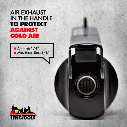 Escalador de aguja de aire neumático recto Teng Tools (para eliminar óxido, pintura y corrosión) - ARN12