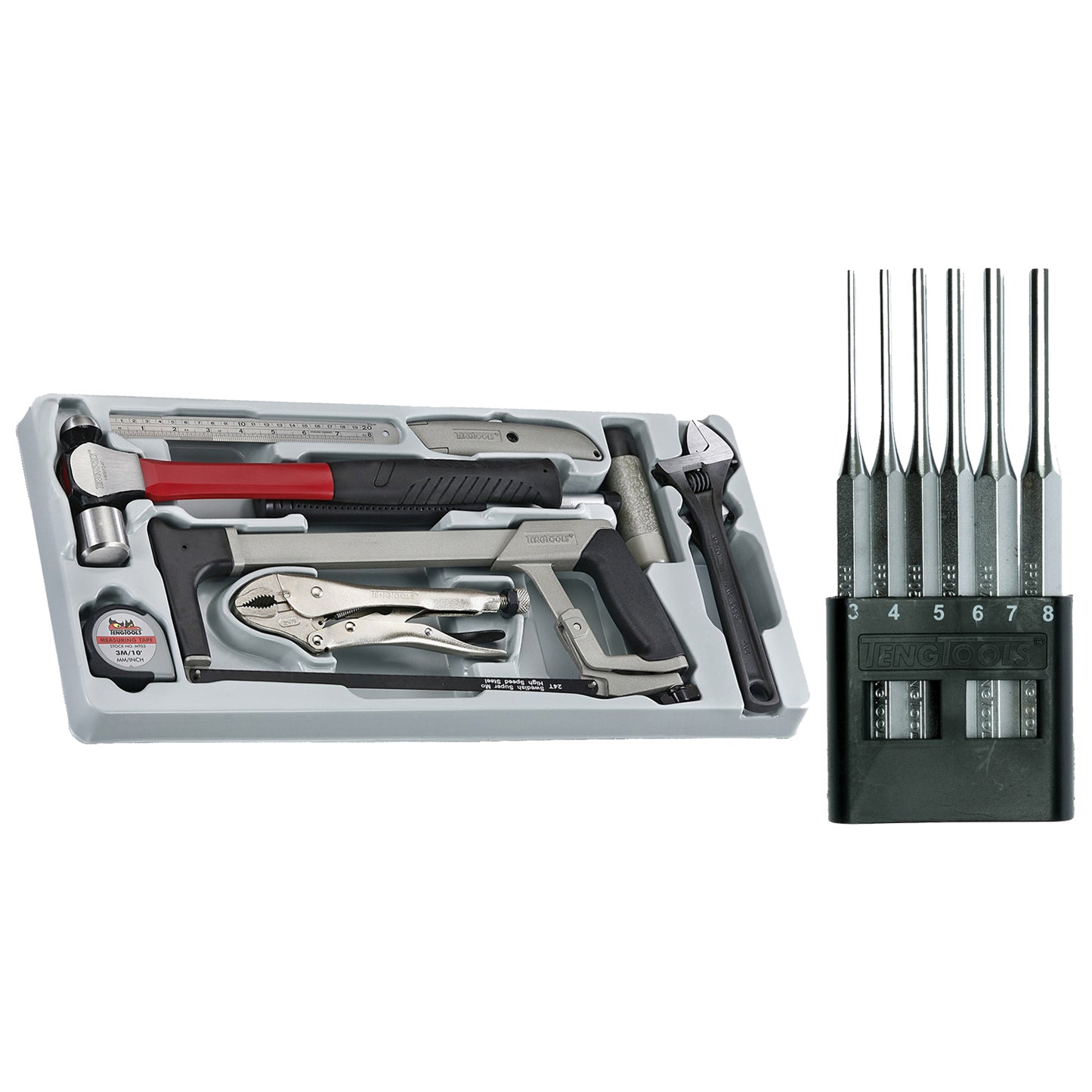 Juego de punzones y herramientas de servicio general de 15 piezas Teng Tools - TTPS09-KIT1
