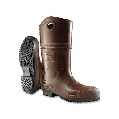 Dunlop Protective Footwear Durapro Xcp Rubber Boots, Steel Toe, Men's, Pvc, Brown/Black - 1 per PR