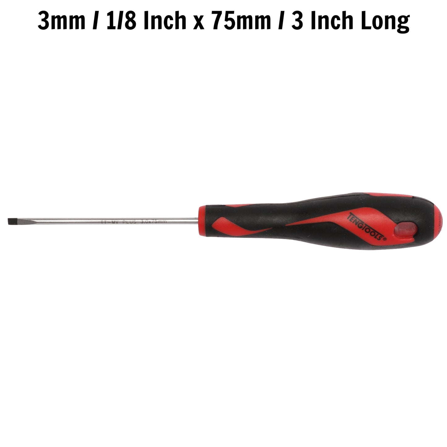 Teng Tools Tournevis à tête fendue de type plat de 3 mm / 1/8 pouces x 75 mm / 3 pouces de long - MD920N 