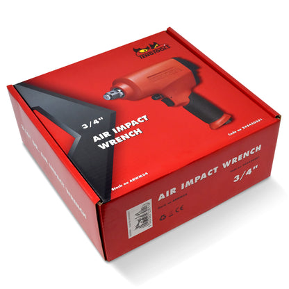 Teng Tools Pistolet à clé à chocs pneumatique en aluminium à couple élevé réversible à entraînement carré de 3/4 pouces - ARWM34