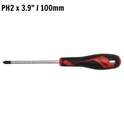Teng Tools Destornillador Phillips de cabeza PH2 x 3,9 pulgadas/100 mm + mango ergonómico y cómodo - MD948N4 