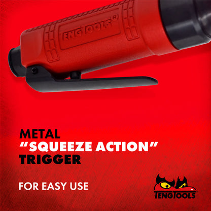 Teng Tools Clé à cliquet pneumatique avant et arrière à couple élevé à entraînement carré de 3/8 pouces - ARRM38