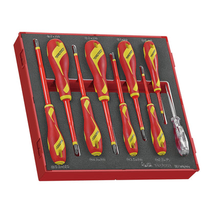 Teng Tools 91 Piece Insulated Screwdrivers & Pliers with Impact Bit Foam Kit - TC-6T-16