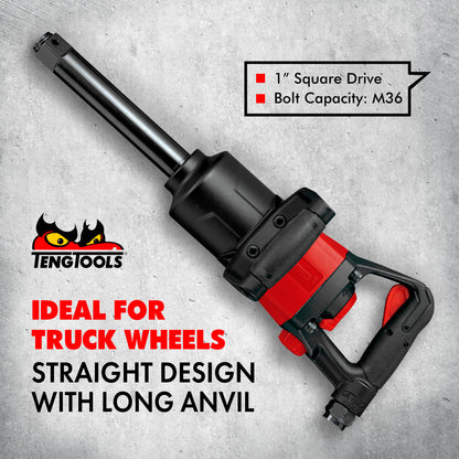 Teng Tools Clé à chocs pneumatique composite réversible robuste à entraînement carré de 1 pouce - ARWM11S