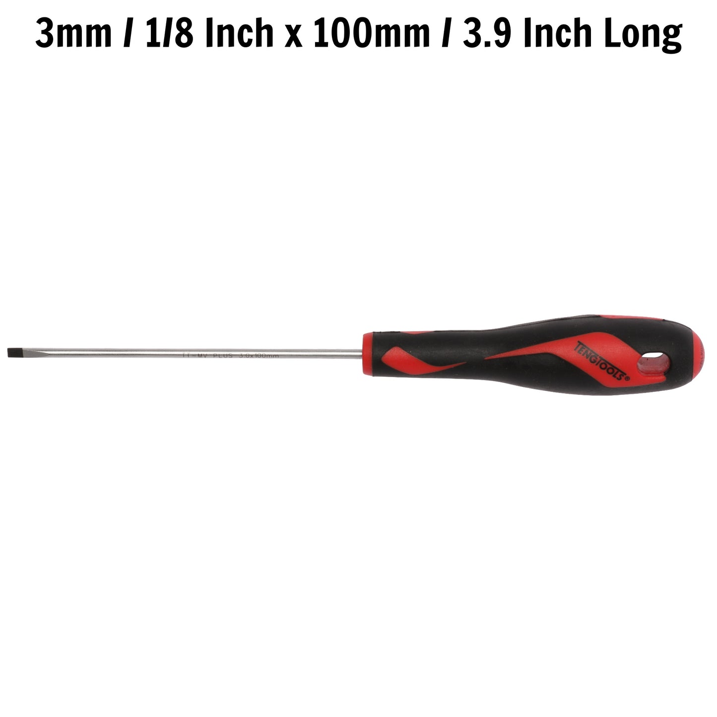 Teng Tools Tournevis à tête fendue de type plat de 3 mm / 1/8 pouces x 100 mm / 3,9 pouces de long - MD920N1 