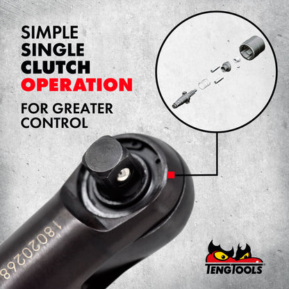 Teng Tools Clé à cliquet pneumatique avant et arrière à couple élevé à entraînement carré de 3/8 pouces - ARRM38