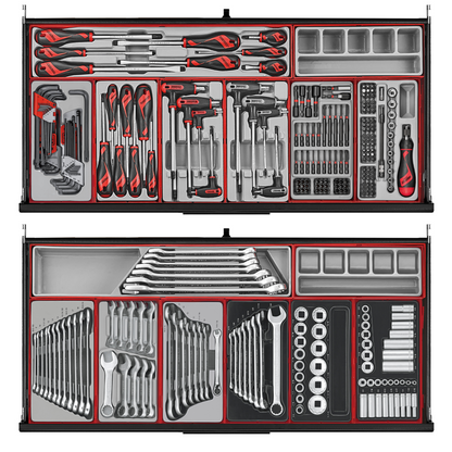 Teng Tools 1008 Piece PRO35 37 Inch Wide Black Roller Cabinet Workstation Tool Kit - TKW37B1008T