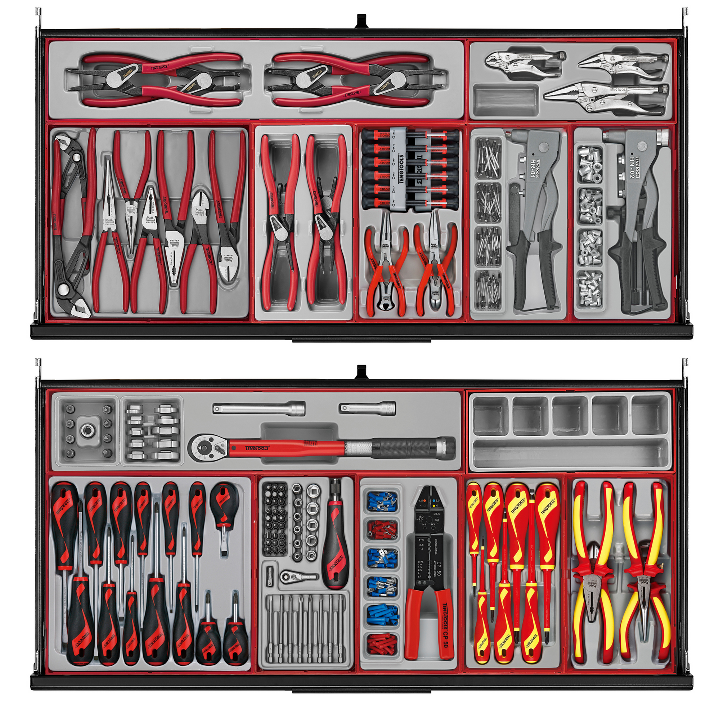 Teng Tools 1008 Piece PRO35 37 Inch Wide Black Roller Cabinet Workstation Tool Kit - TKW37B1008T