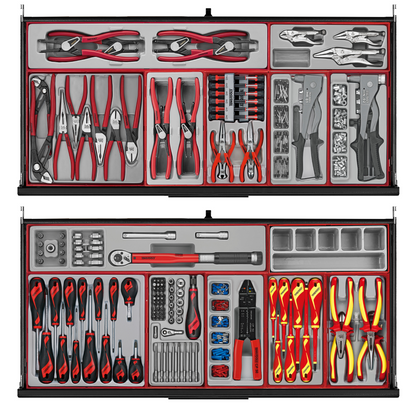 Teng Tools 1008 Piece PRO35 37 Inch Wide Black Roller Cabinet Workstation Tool Kit - TKW37B1008T