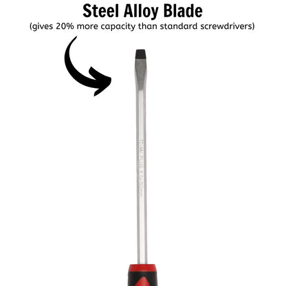 Teng Tools Destornillador de cabeza ranurada de tipo plano de 6,5 mm / 1/4 pulgadas x 150 mm / 5,9 pulgadas de largo - MD932N1 