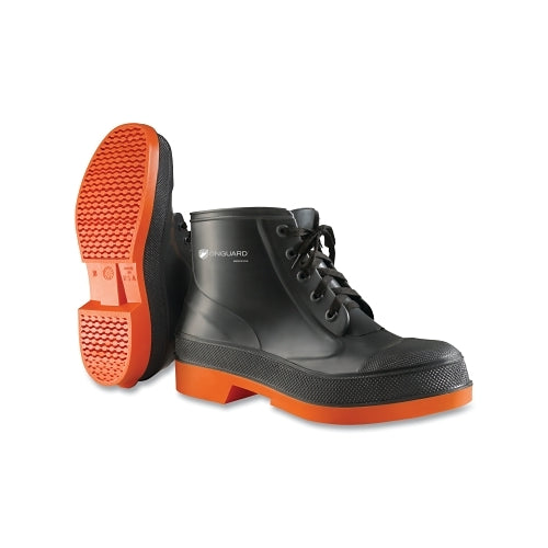 Onguard Sureflex Steel Toe Ankle Boots, Lace-Up, Men's, Pvc, Black/Orange - 1 per PR