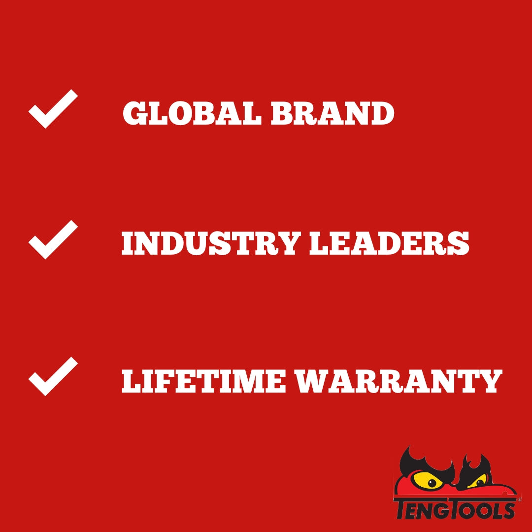 Teng Tools Destornillador de cabeza ranurada de tipo plano de 10 mm / 25/64 pulgadas x 200 mm / 7,9 pulgadas de largo - MD930N 