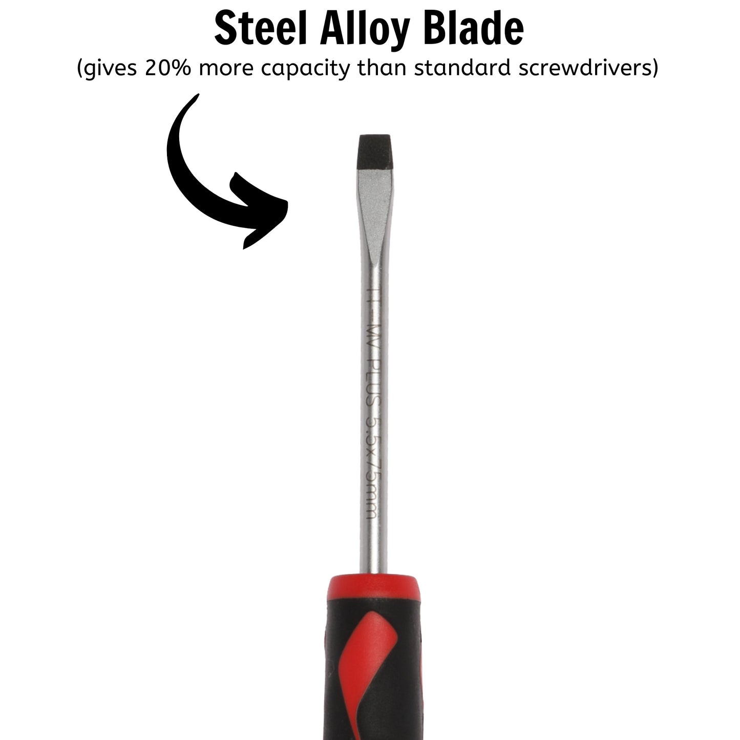 Teng Tools Tournevis à tête fendue de type plat de 5,5 mm / 7/32 pouces x 75 mm / 3 pouces de long - MD922N 