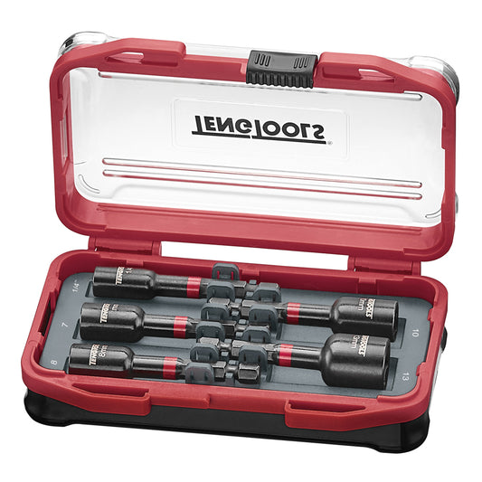 Teng Tools 5 pièces 1/4" Hex Drive 6 points métriques et SAE Impact Nut Setter Driver Set - TBNSI5
