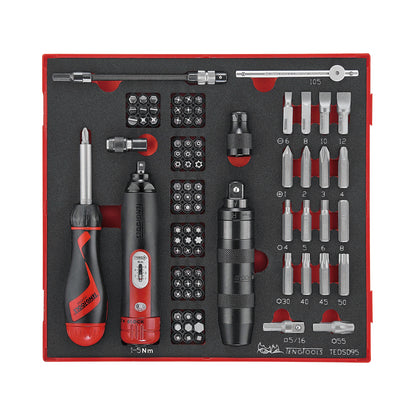 Teng Tools TC-6T-15 - Kit de espuma para punzón/cincel, broca de torsión e impacto, 159 piezas 