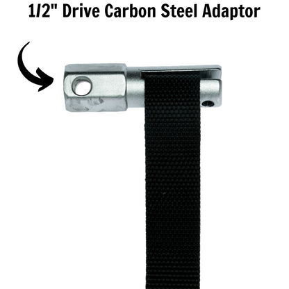 Teng Tools 9110 - Herramienta de extracción de filtro de aceite estilo llave con correa de nailon de 1/2 pulgada