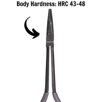 Teng Tools AT097 Pince à mâchoire fine courbée à 45 degrés de 11 pouces à long nez et longue portée