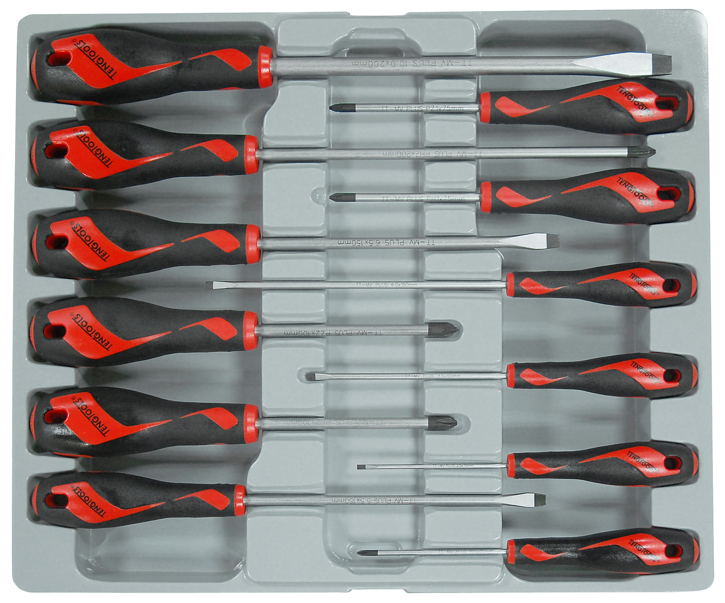 Teng Tools Jeu de 12 tournevis (plats, PH, PZ) - MD912N