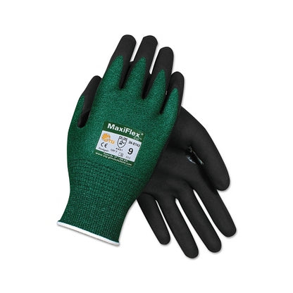 Pip Maxiflex Cut Cut-Resistant Glove,  Black/Green - 12 per DZ
