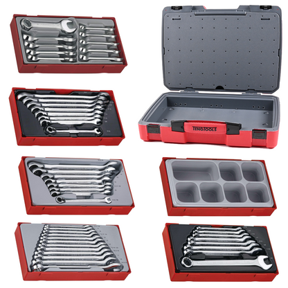 Teng Tools Juego de llaves de trinquete, regulares, métricas y SAE de 46 piezas - TC-6T-26 