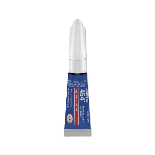 Loctite 454 x0099 Prism Adhesivo instantáneo, gel insensible a superficies, 3 G, tubo, transparente - 10 por CA - 233998