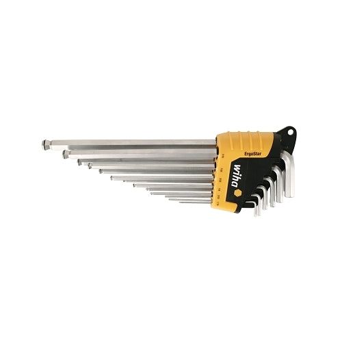Wiha Tools Magicring L-Key Sets, 9 por soporte, punta de bola hexagonal, métrico - 1 por SET - 66990