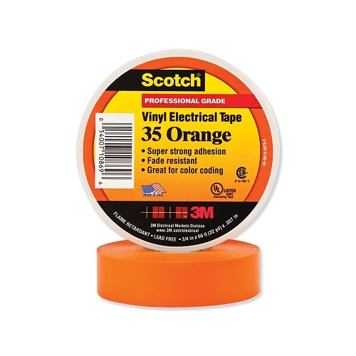 Scotch x0099  Vinyl Electrical Color Coding Tape 35, 1/2 Inches X 20 Ft, Orange - 1 per RL - 7000058438