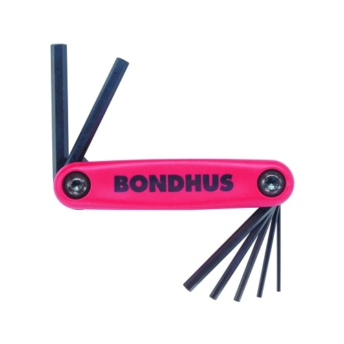 Bondhus Gorillagrip Fold-Up, 7 Per Fold-Up, Hex Tip, Metric, 1-1/2 Mm To 6 Mm - 1 per ST - 12592