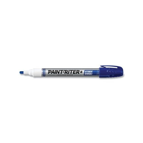 Markal Paint-Riter+ Detergent Removable Marker, Blue, 1/8 In, Medium Tip - 1 per MKR - 97015