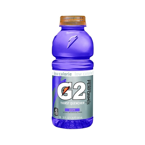 Gatorade G2 Low Calorie Thirst Quencher, 20 Oz, Wide Mouth Bottle, Grape - 24 per CA - 20406