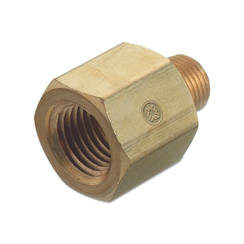 Western Enterprises Pipe Thread Adapters, 3000 Psig, Brass, 1/4 Inches Npt(M);3/8 Inches (Npt) - 1 per EA - BA64HP